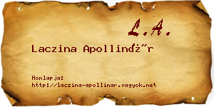 Laczina Apollinár névjegykártya