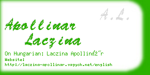 apollinar laczina business card